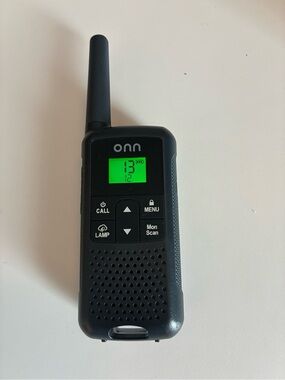 Onn Black Two-Way Portable Radio with Antenna